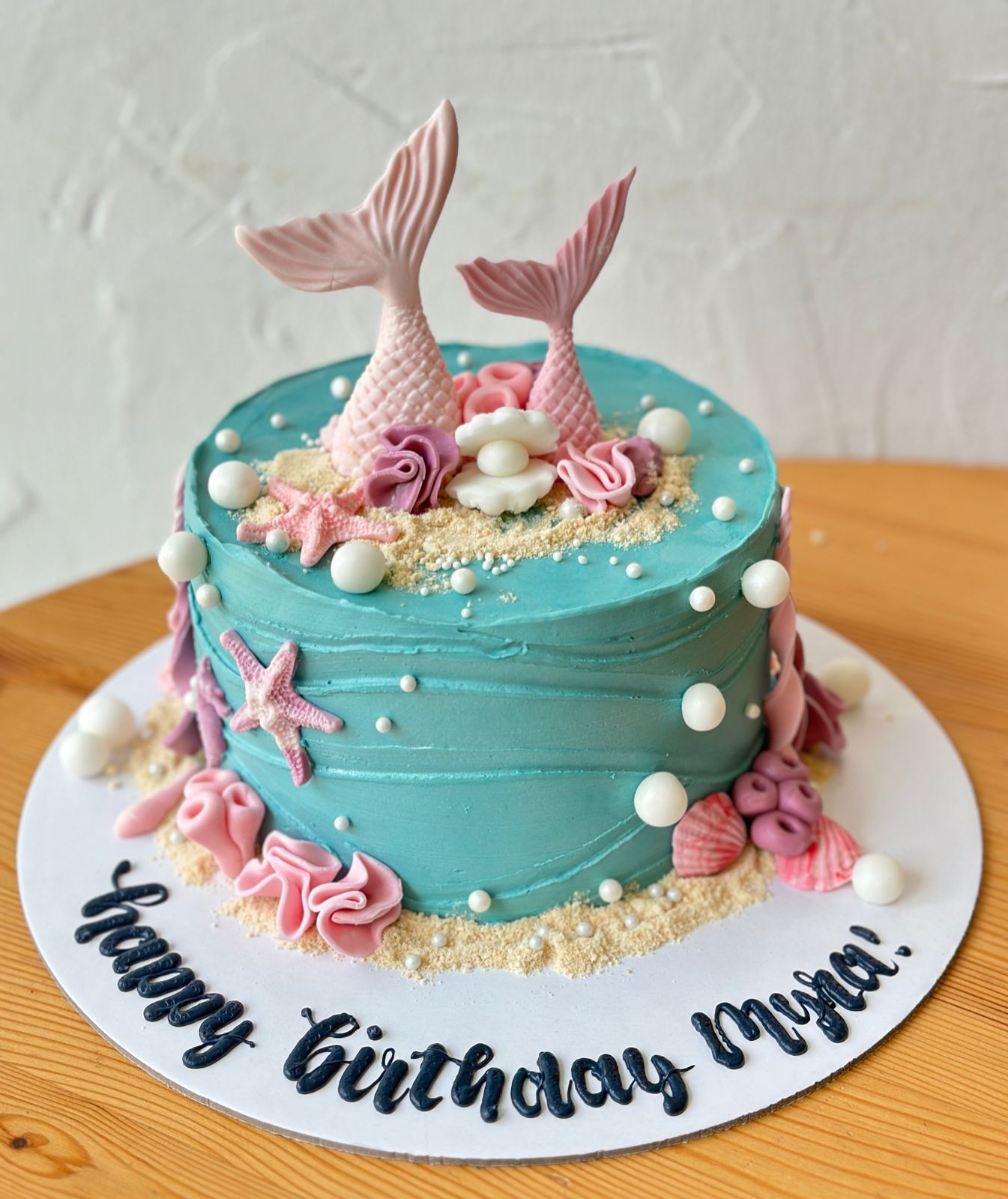 Mermaid Cake - Blue Buttercream.