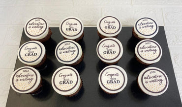 Graduation Edible print cupcakes