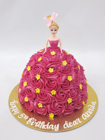 Doll Cake-Barbie Pink