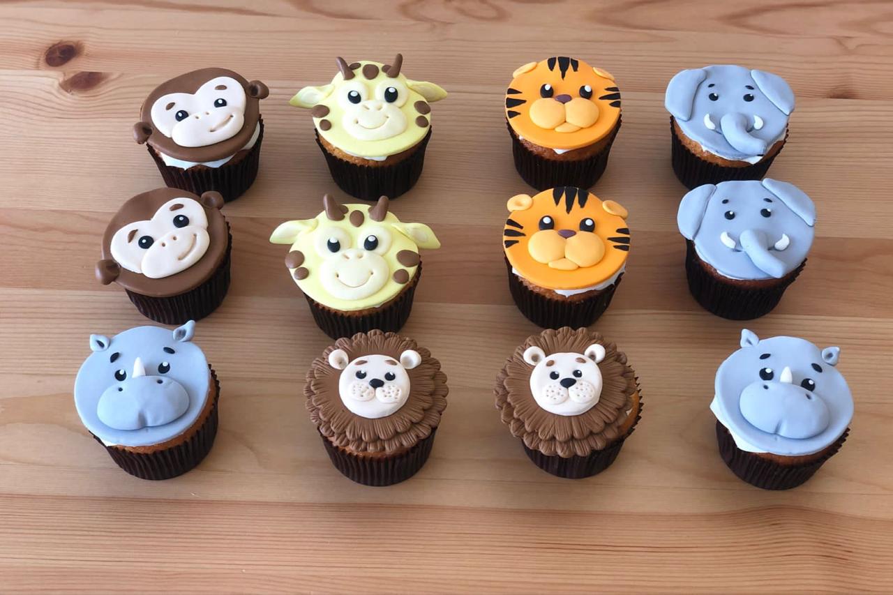 Jungle/Safari theme Cupcakes - 12