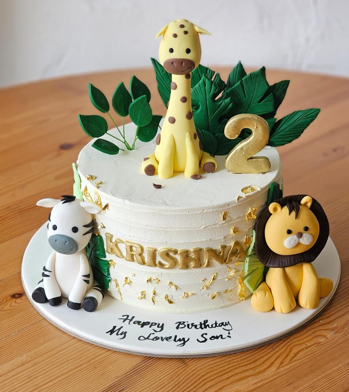 Safari theme cake in 3D in Buttercream